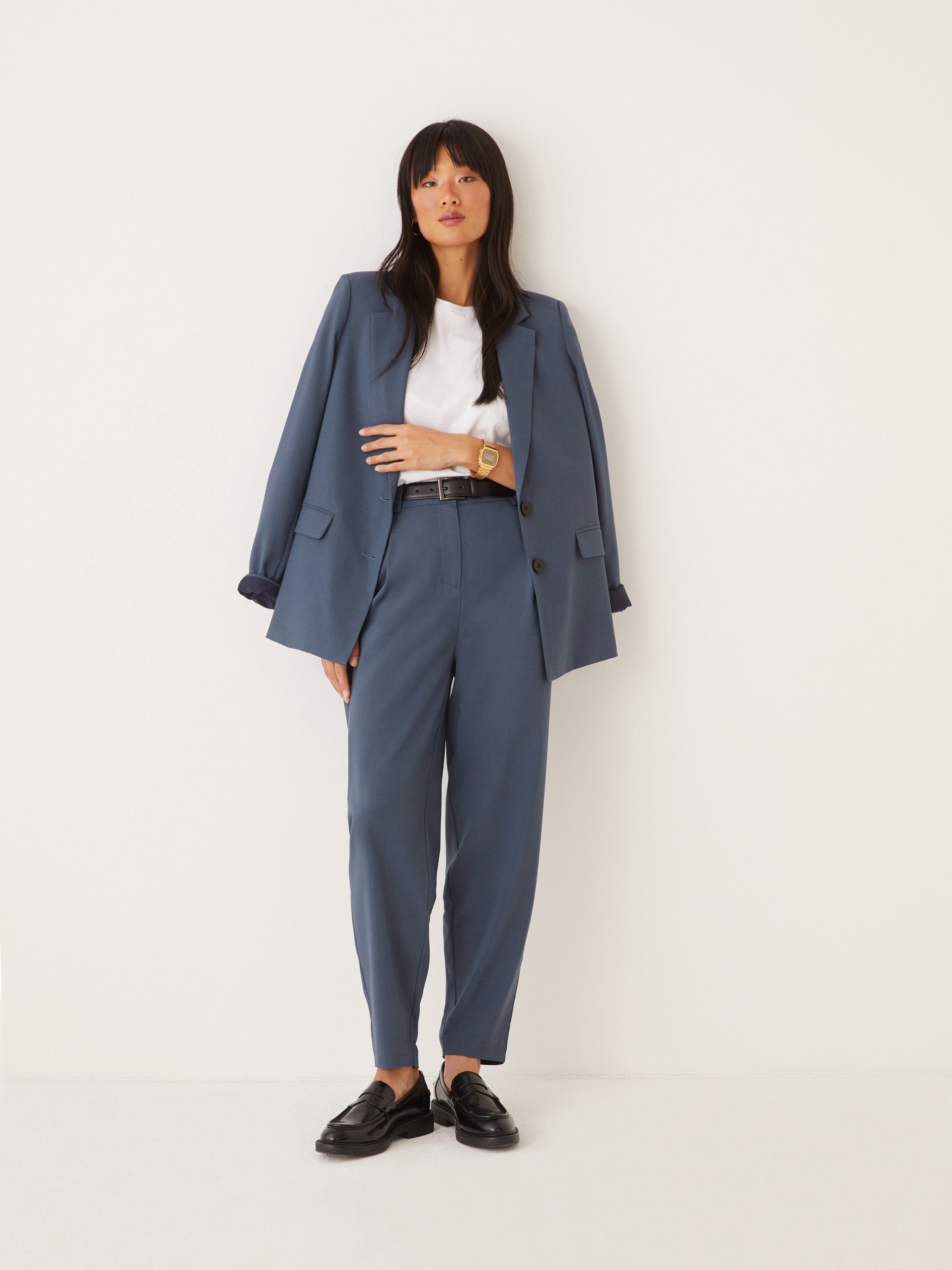The Amelia Balloon Fit Pant in Slate Blue sold by Frank & Oak product image thumbnail 2