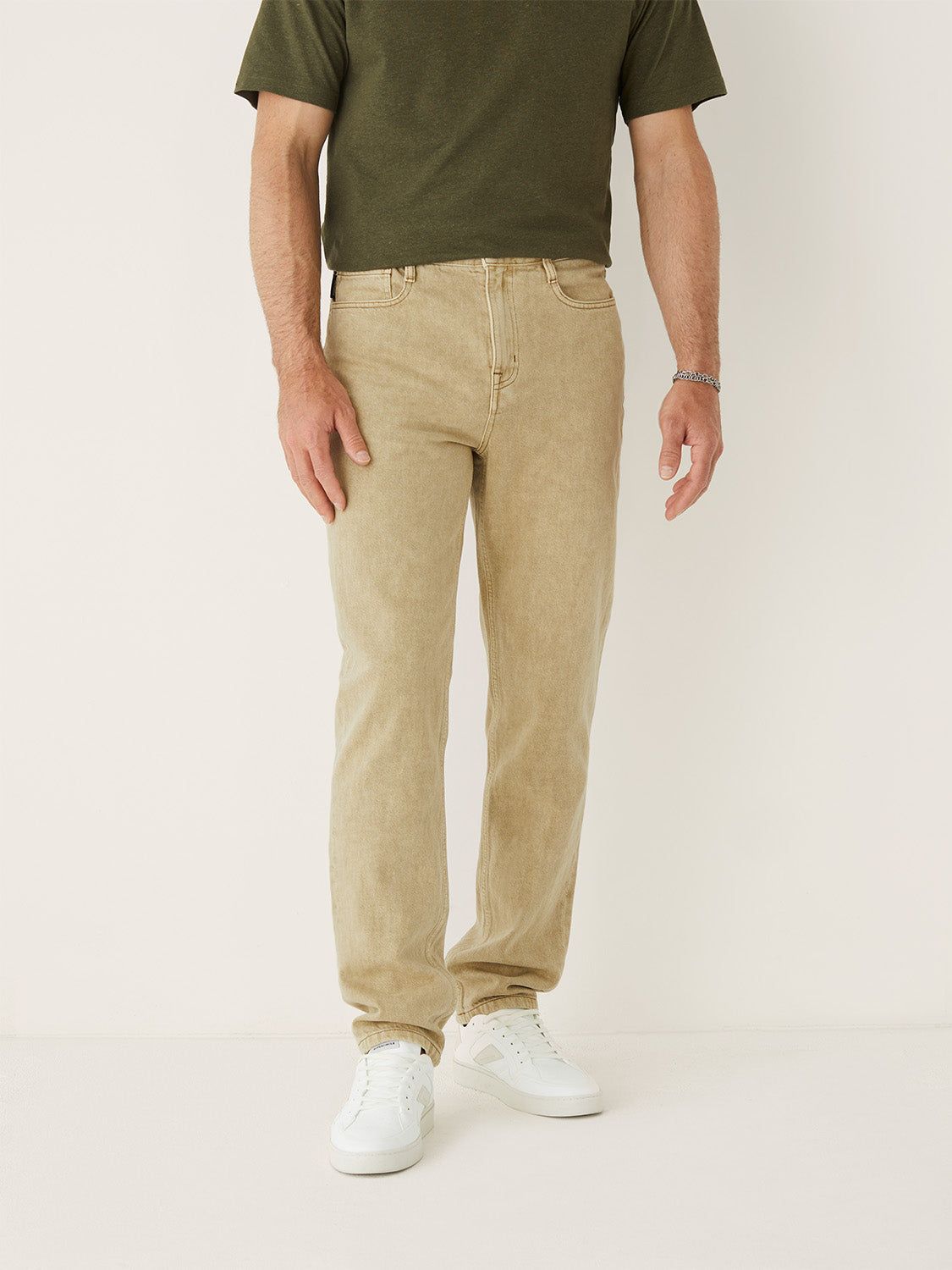 The Adam Slim Fit Hemp Jean in Sandy Beige sold by Frank & Oak product image thumbnail 3