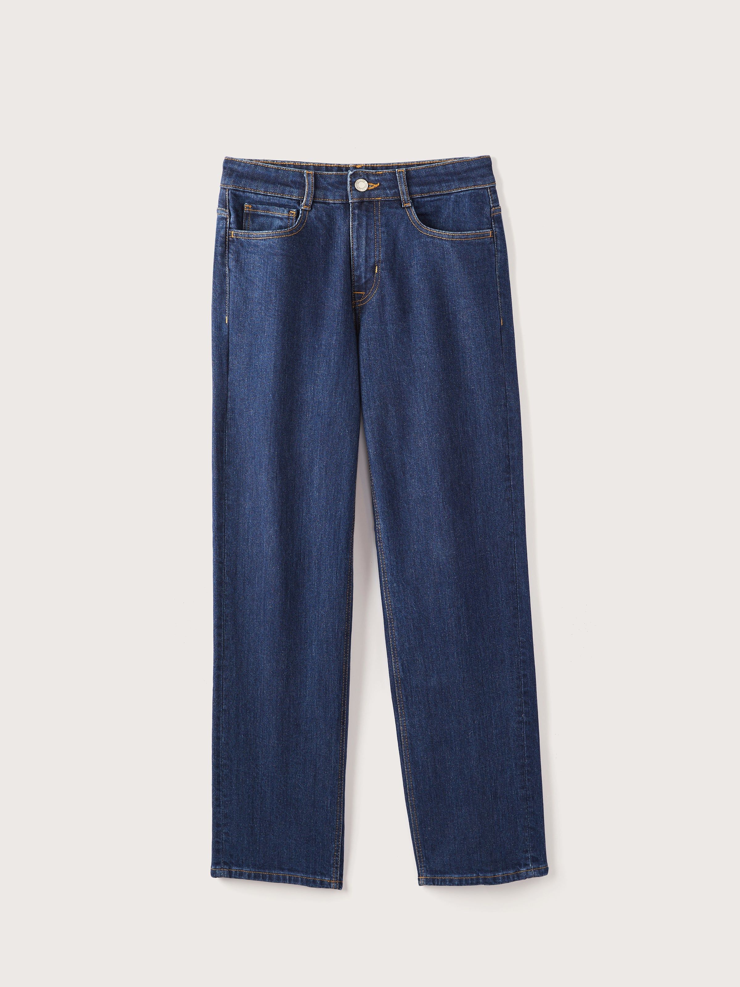 The High Rise Marianne Relaxed Straight Fit Jean in Dark Indigo sold by Frank & Oak product image thumbnail 3