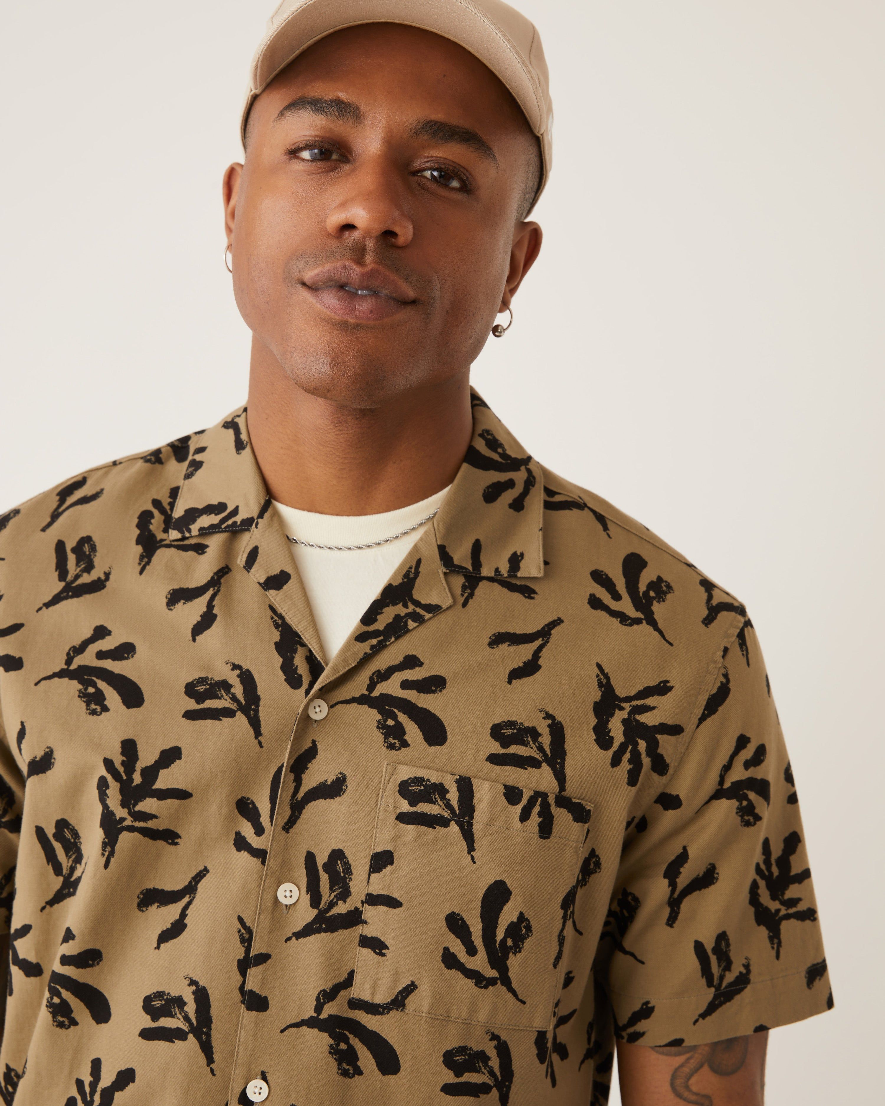 The Printed Resort Shirt in Khaki sold by Frank & Oak product image thumbnail 4