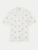 The Print Camp Collar Shirt in White sold by Frank & Oak