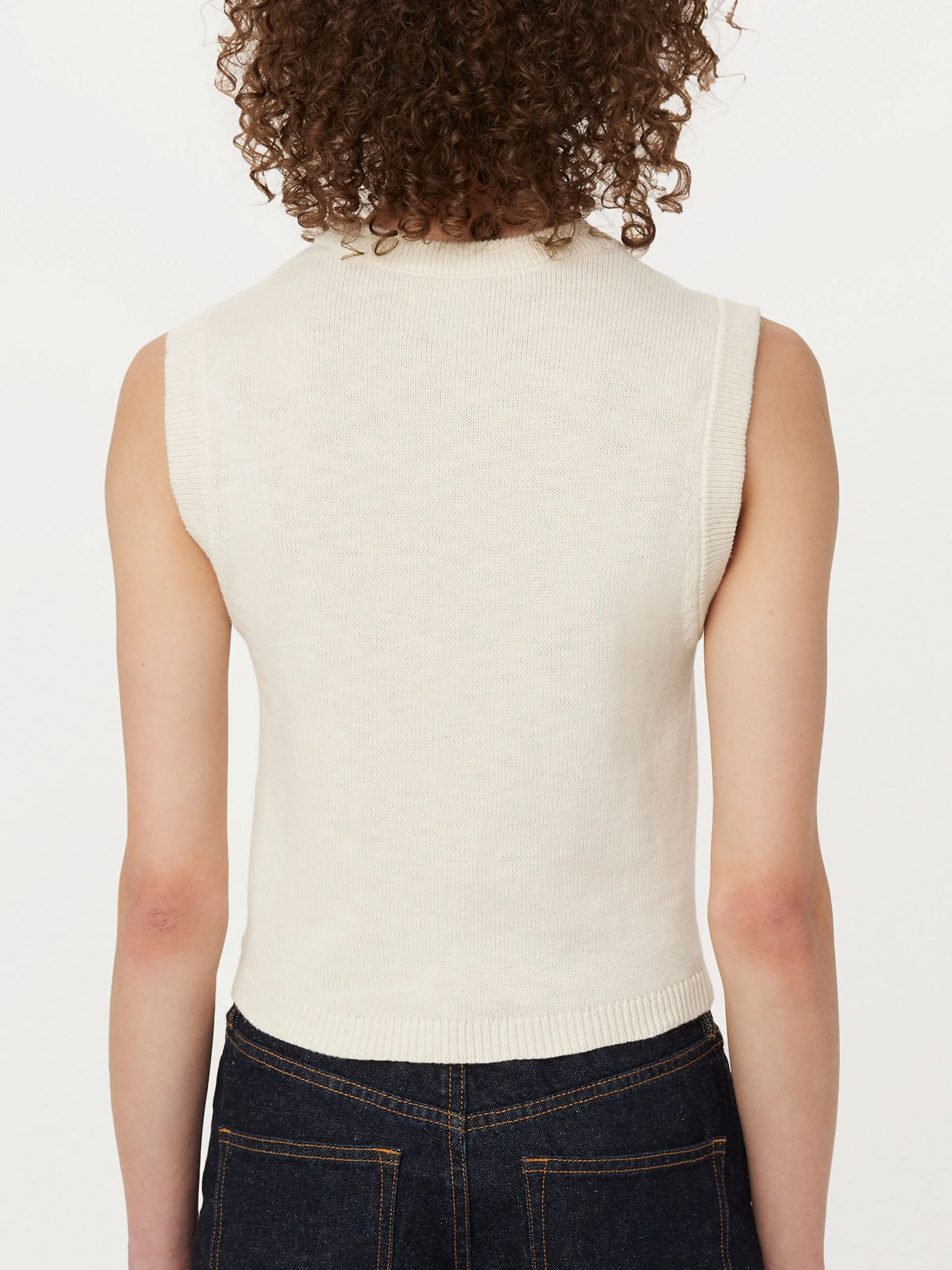 The Button-Up Sweater Vest in Vanilla sold by Frank & Oak product image thumbnail 4