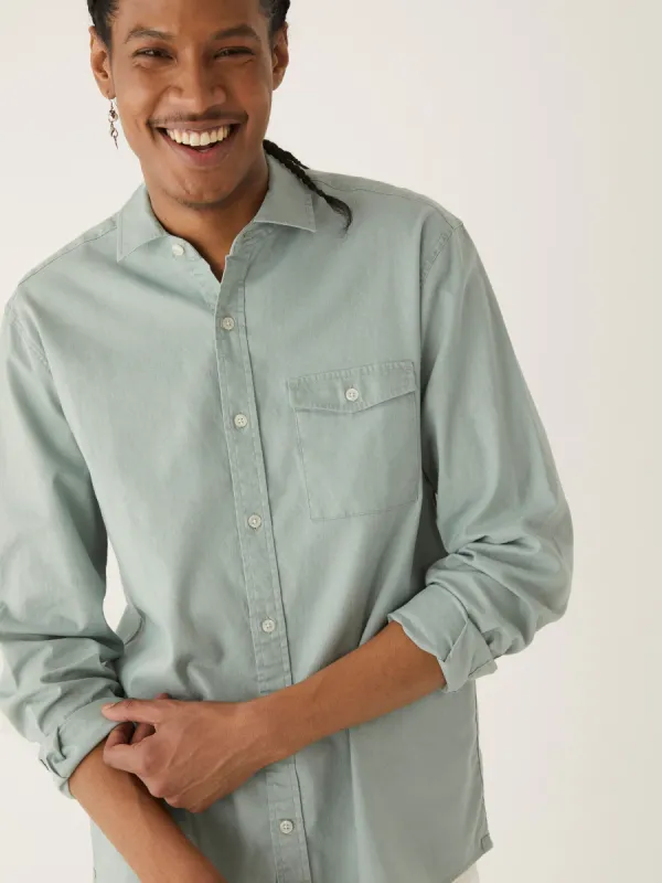 The Hemp Shirt in Thyme sold by Frank & Oak