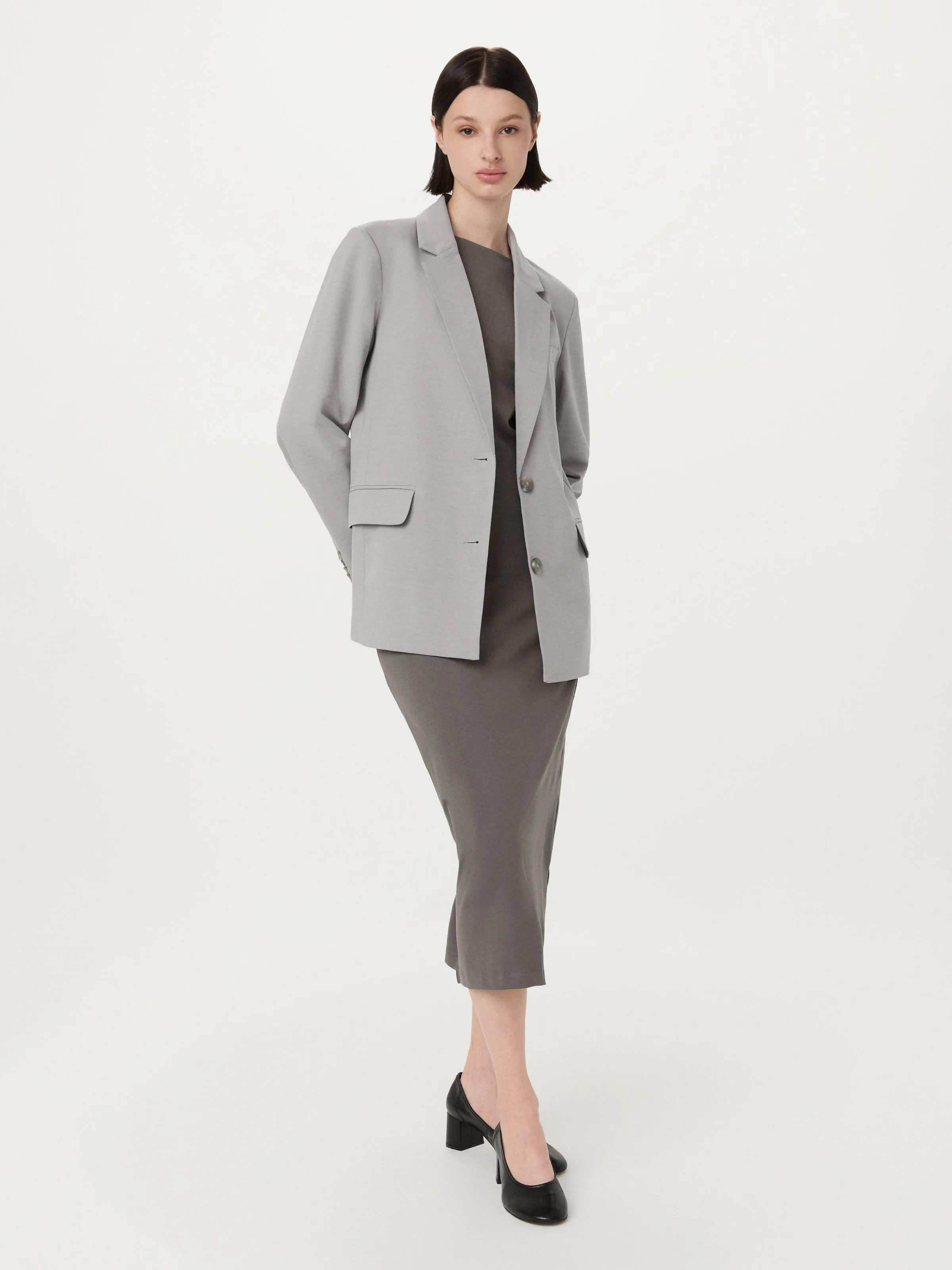 The Boat Neck Maxi Dress in Dark Grey sold by Frank & Oak product image thumbnail 2