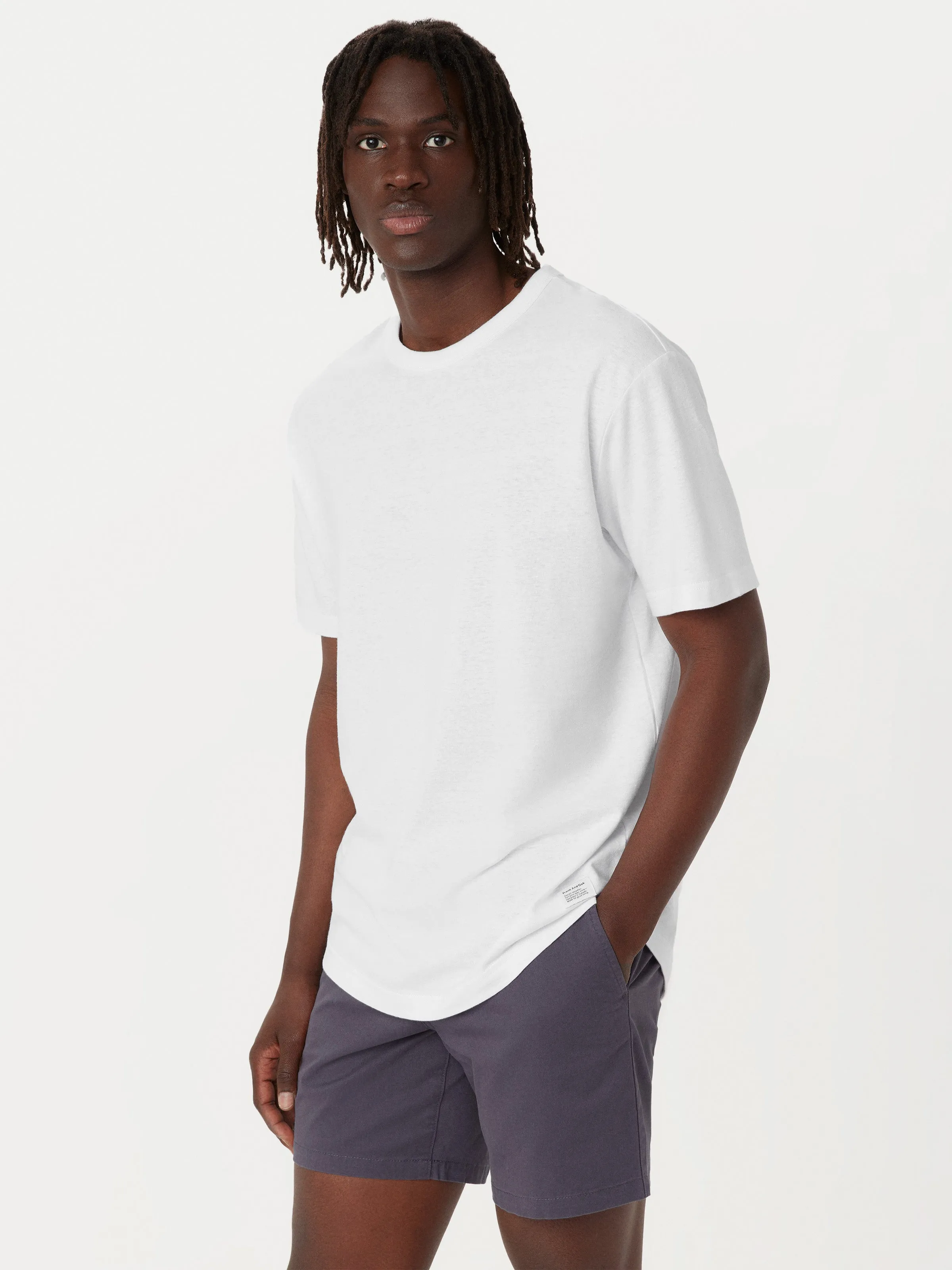 The Relaxed Hemp T-Shirt in Bright White sold by Frank & Oak