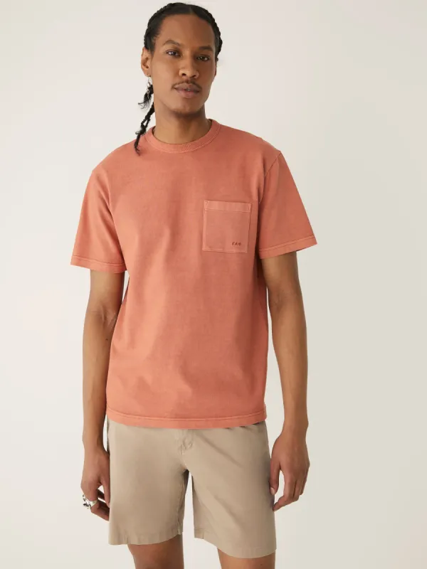 The Unique Dye Relaxed T-Shirt in Clay sold by Frank & Oak