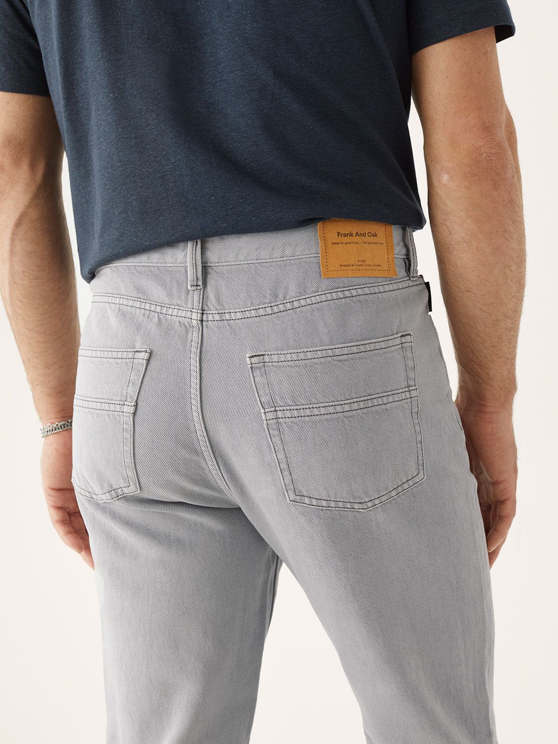 The Adam Slim Fit Hemp Jean in Grey Cloud sold by Frank & Oak product image thumbnail 3