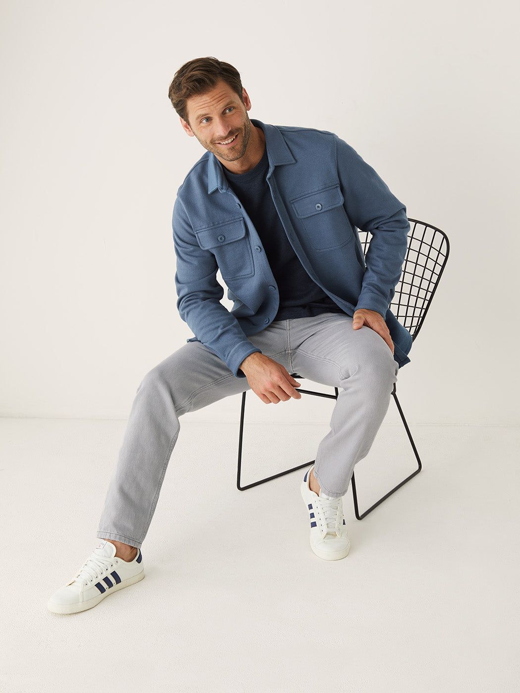 The Adam Slim Fit Hemp Jean in Grey Cloud sold by Frank & Oak product image thumbnail 2