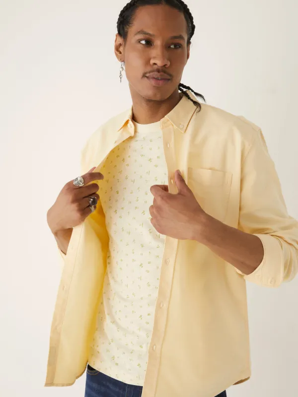 The Marled Jasper Oxford Shirt in Custard sold by Frank & Oak