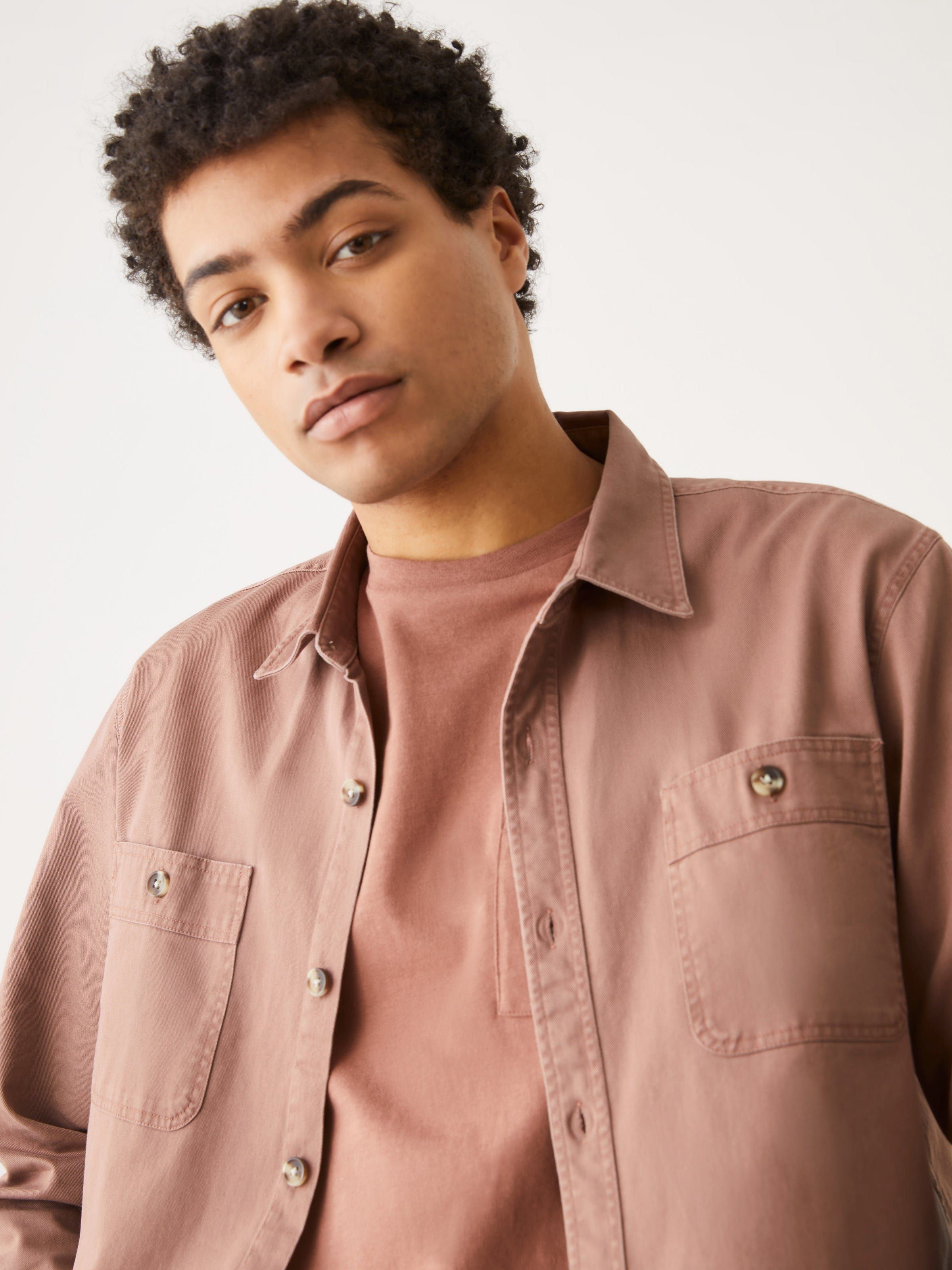 The Washed Twill Worker Shirt in Cognac sold by Frank & Oak product image thumbnail 2