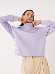 The Double Knit Mockneck in Purple sold by Frank & Oak