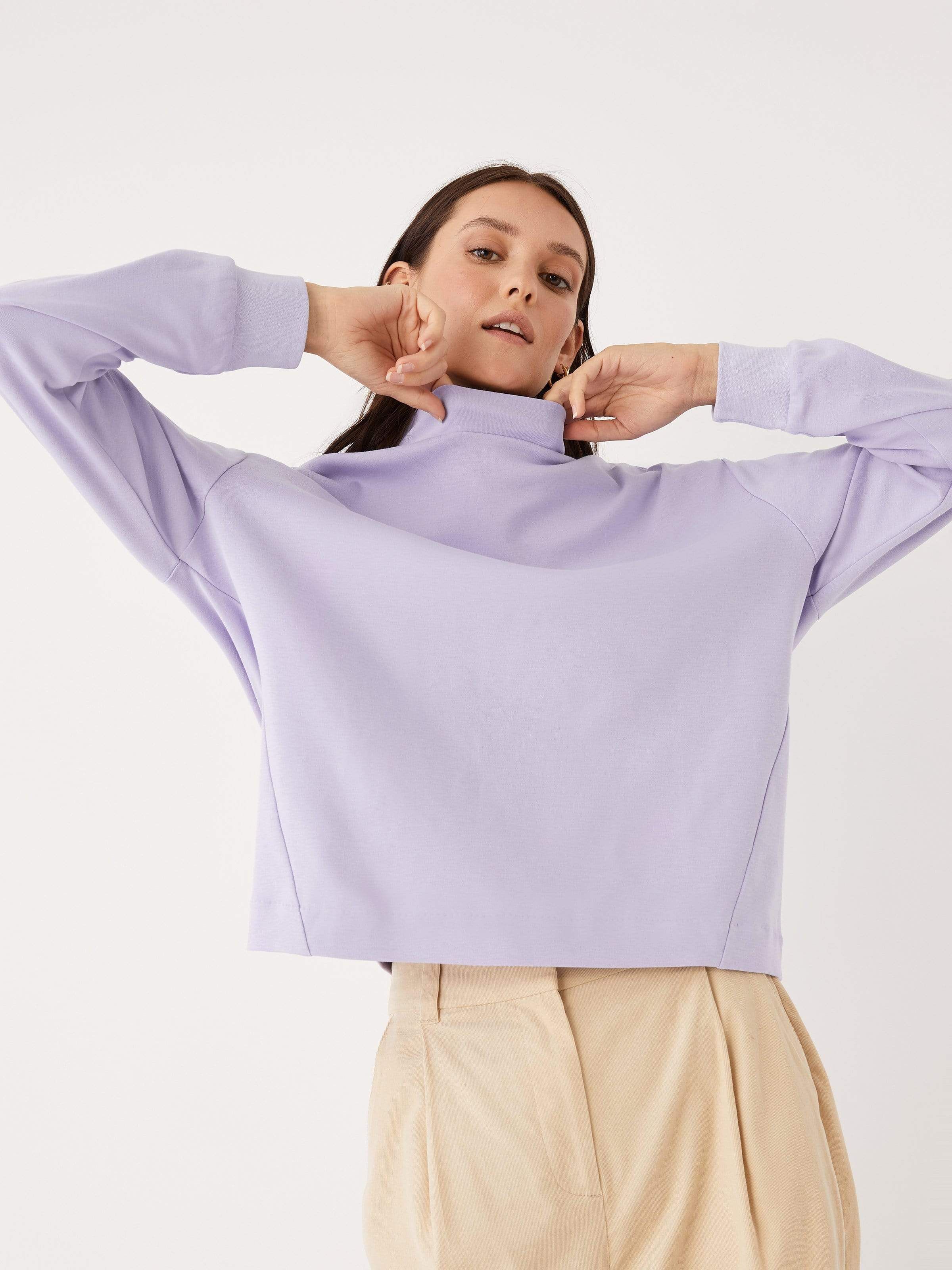 The Double Knit Mockneck in Purple sold by Frank & Oak product image thumbnail 3