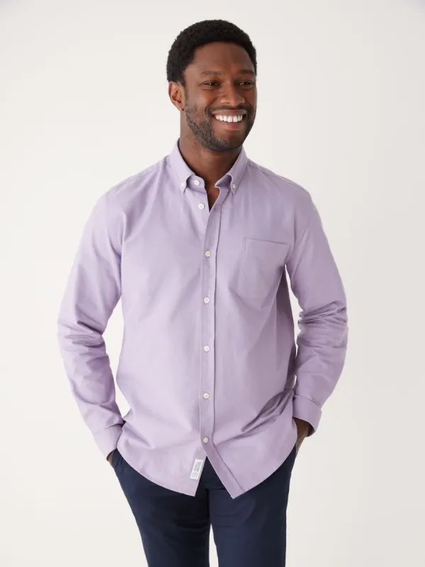 The Jasper Oxford Shirt in Lavender sold by Frank & Oak