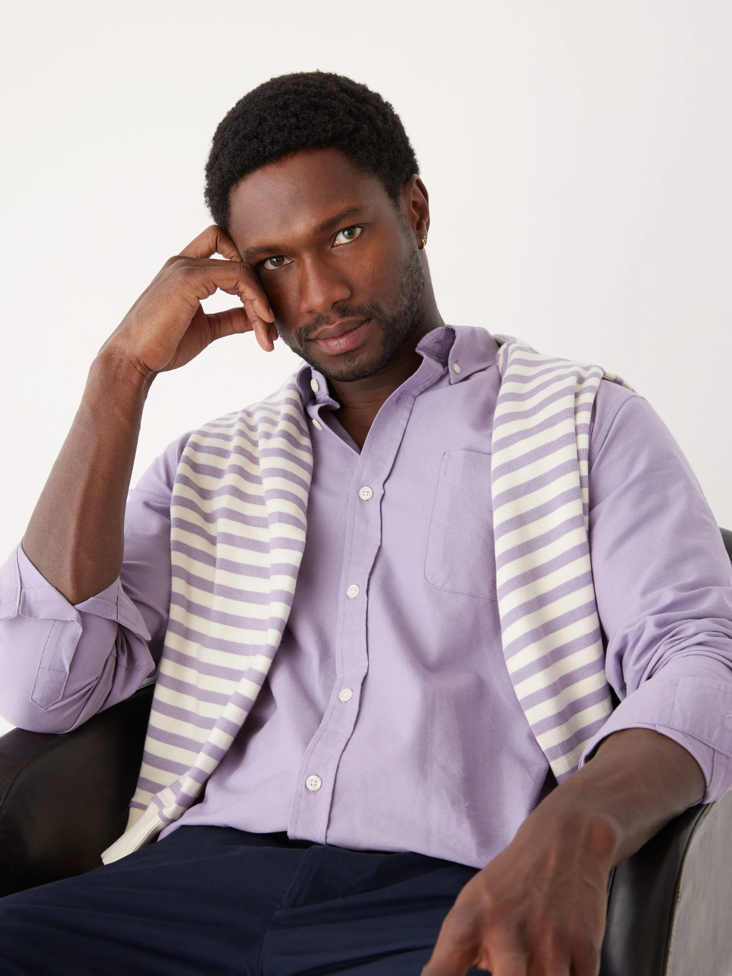 The Jasper Oxford Shirt in Lavender sold by Frank & Oak product image thumbnail 5