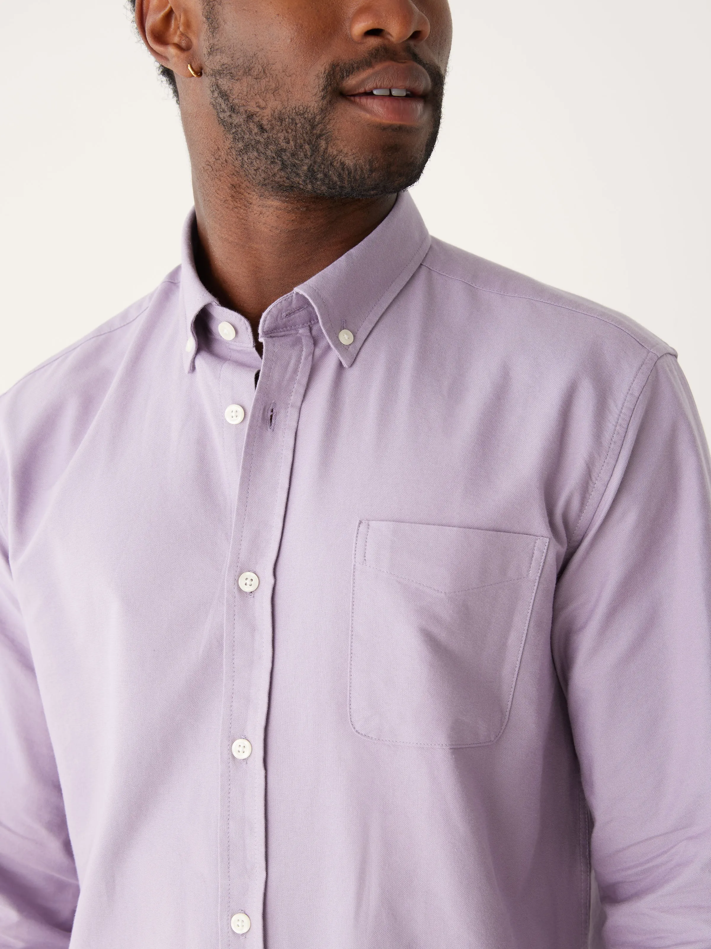 The Jasper Oxford Shirt in Lavender sold by Frank & Oak product image thumbnail 4