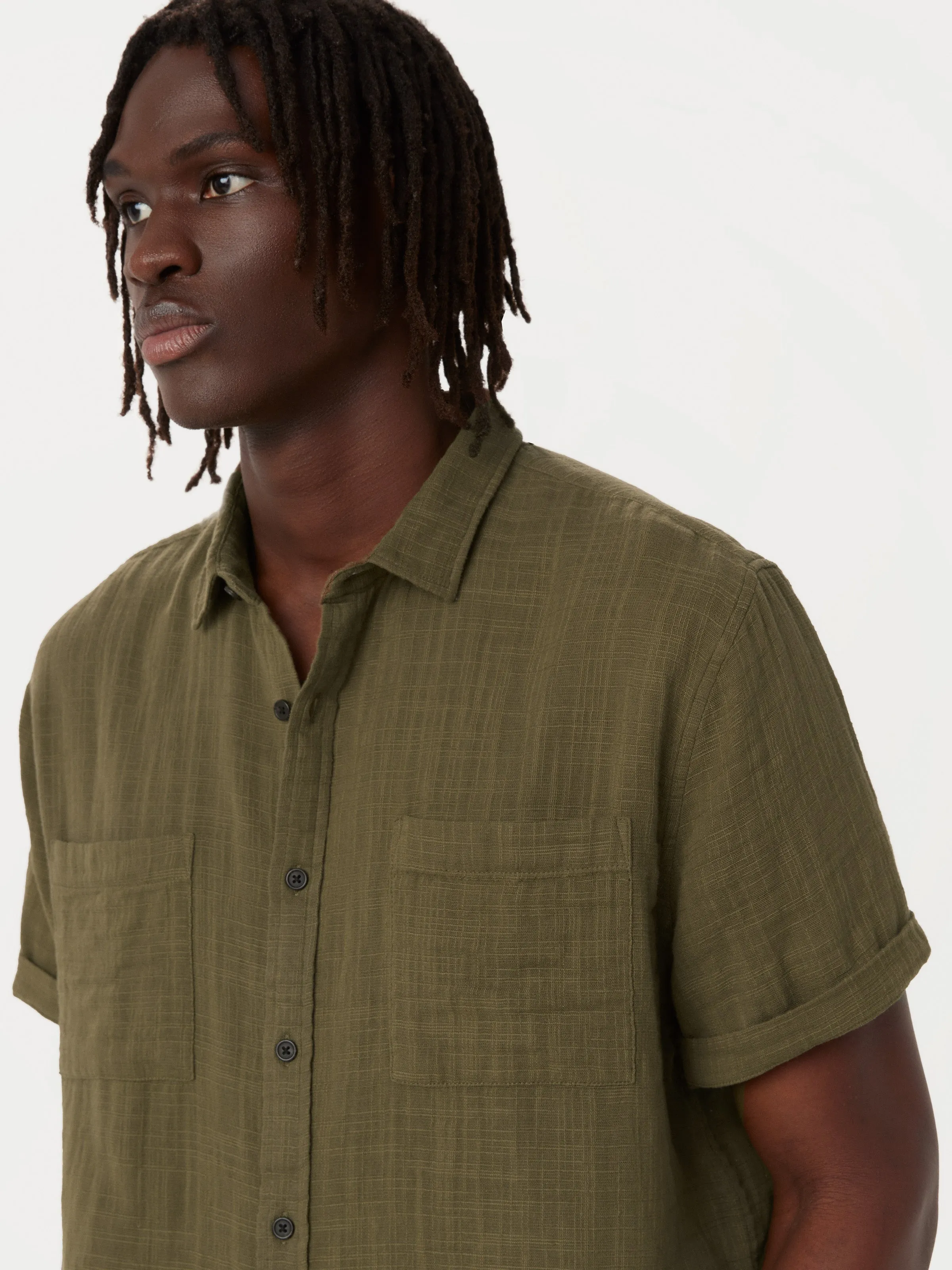 The Double Cloth Shirt in Tuscany Green sold by Frank & Oak product image thumbnail 2