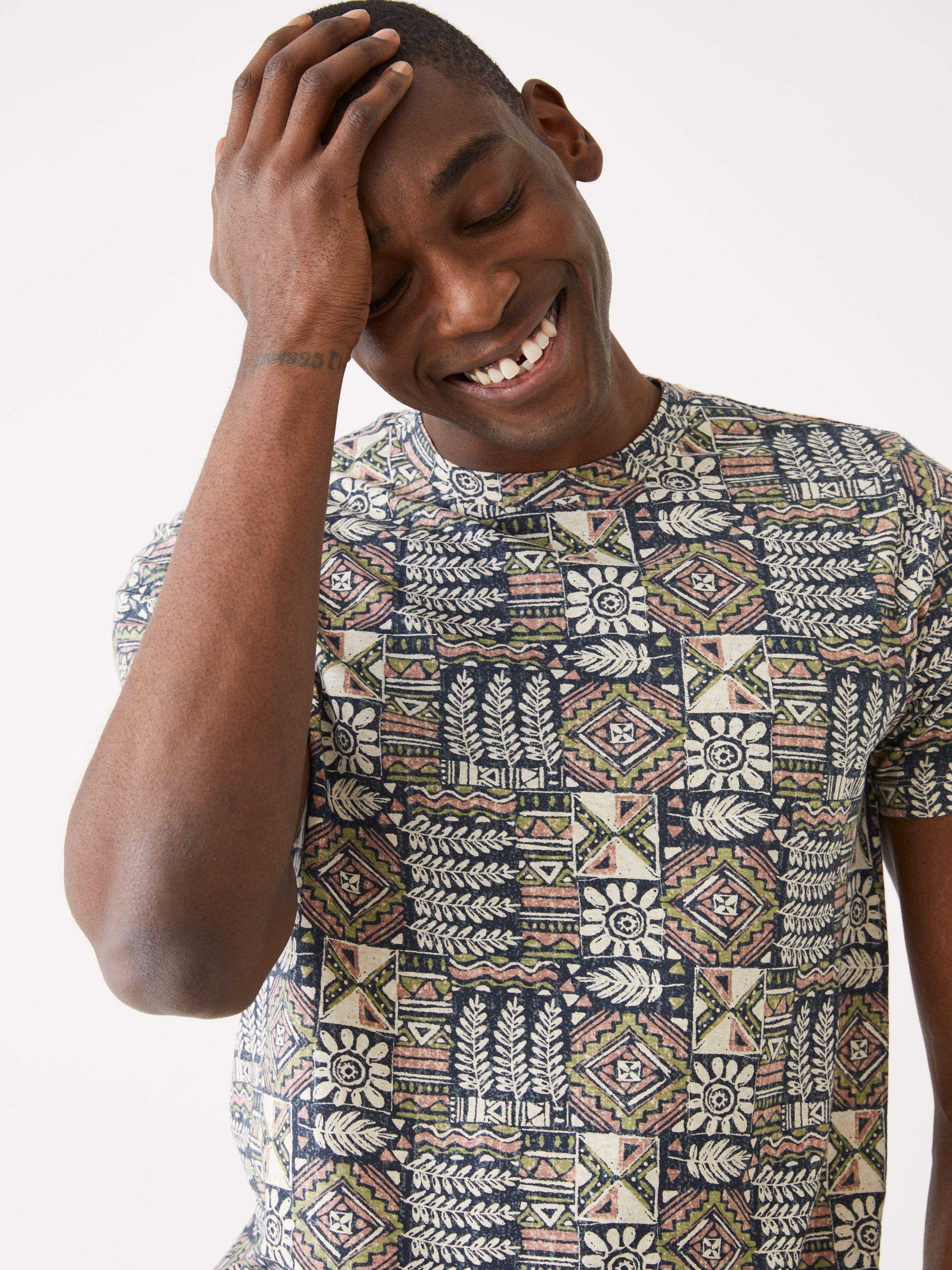 The Hemp Graphic T-Shirt in Blue sold by Frank & Oak product image thumbnail 3