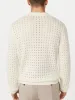 The Openwork Knit Overshirt in Cloud sold by Frank & Oak