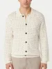 The Openwork Knit Overshirt in Cloud sold by Frank & Oak