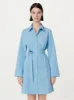 The Poplin Shirt Dress in Sky Blue sold by Frank & Oak