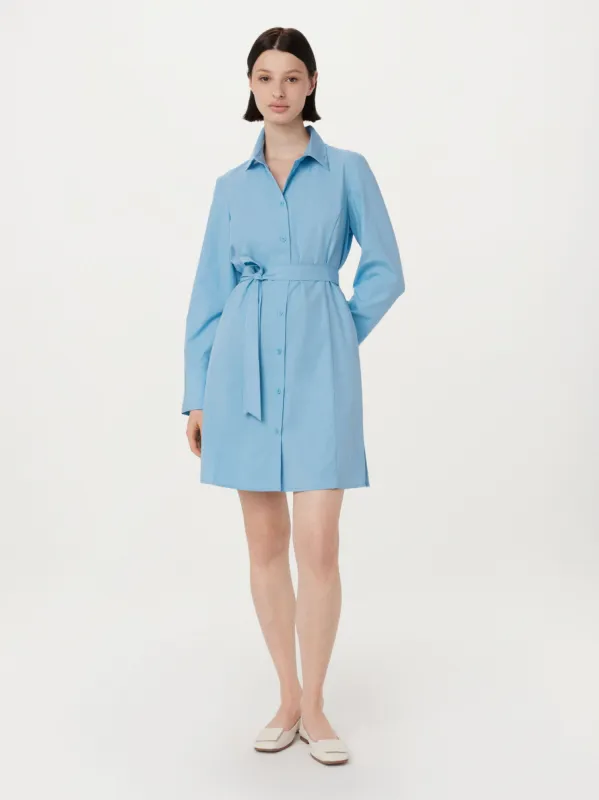 The Poplin Shirt Dress in Sky Blue sold by Frank & Oak