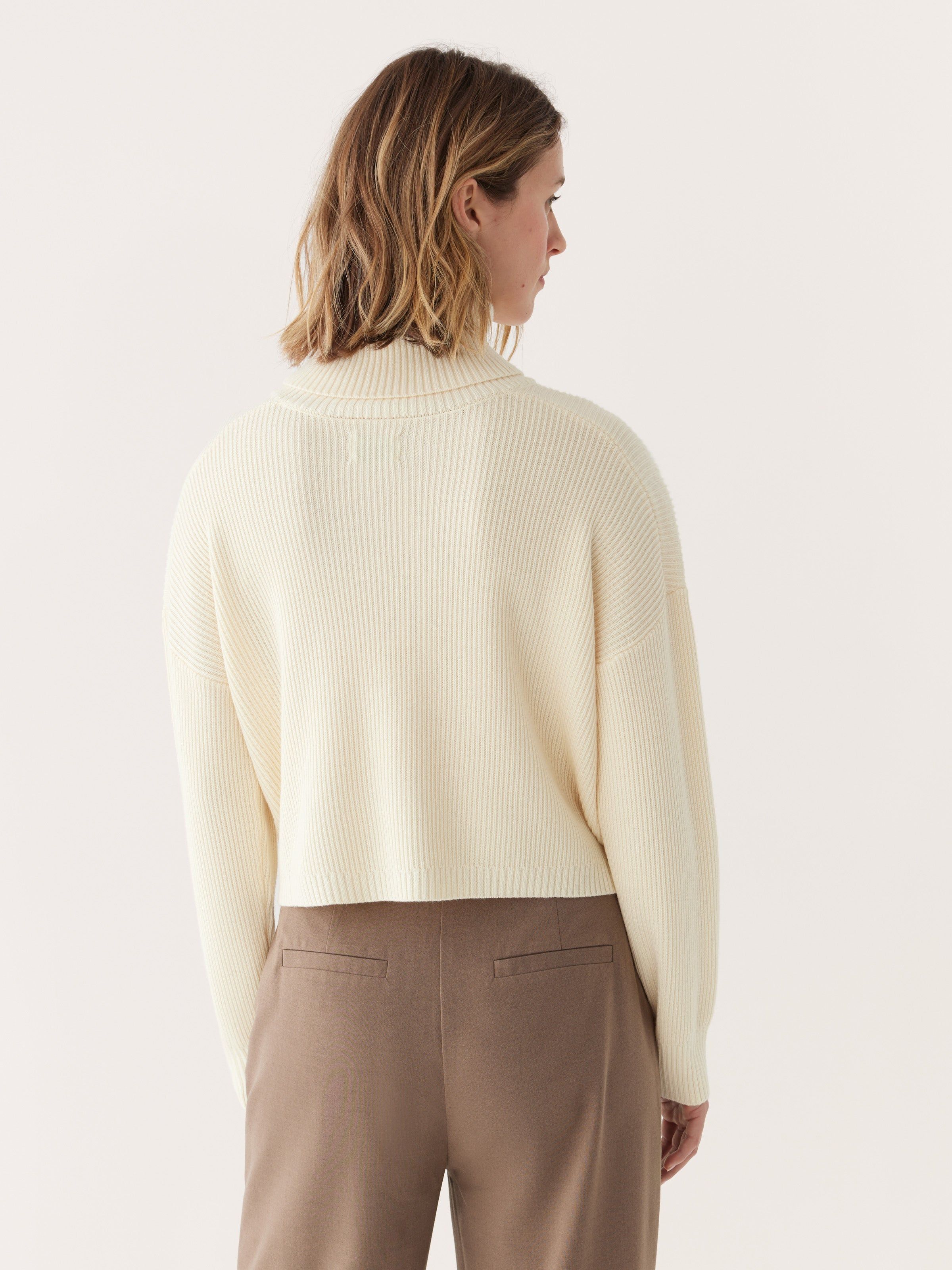 The Merino Turtleneck Sweater in Off White sold by Frank & Oak product image thumbnail 4