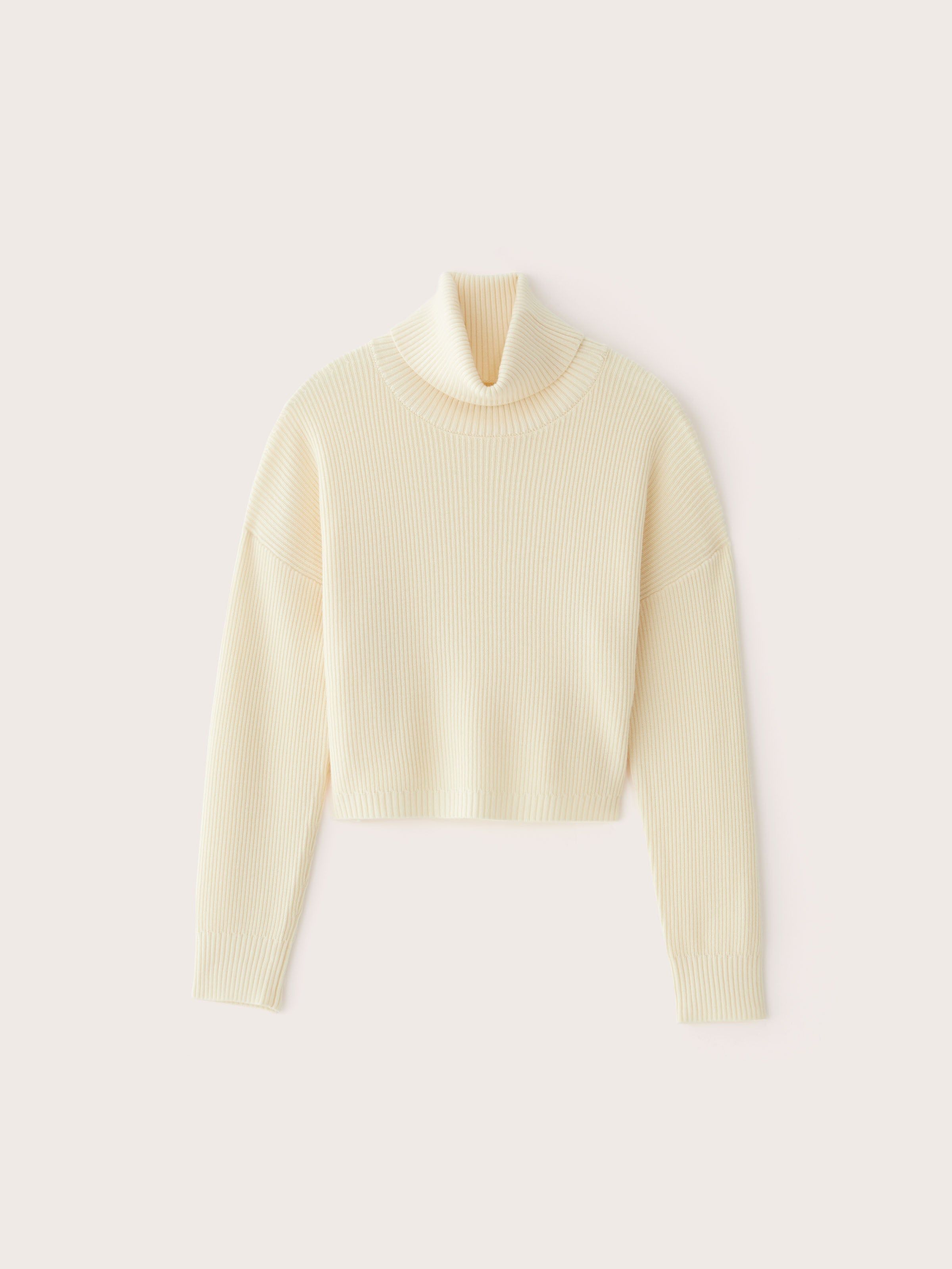 The Merino Turtleneck Sweater in Off White sold by Frank & Oak product image thumbnail 5