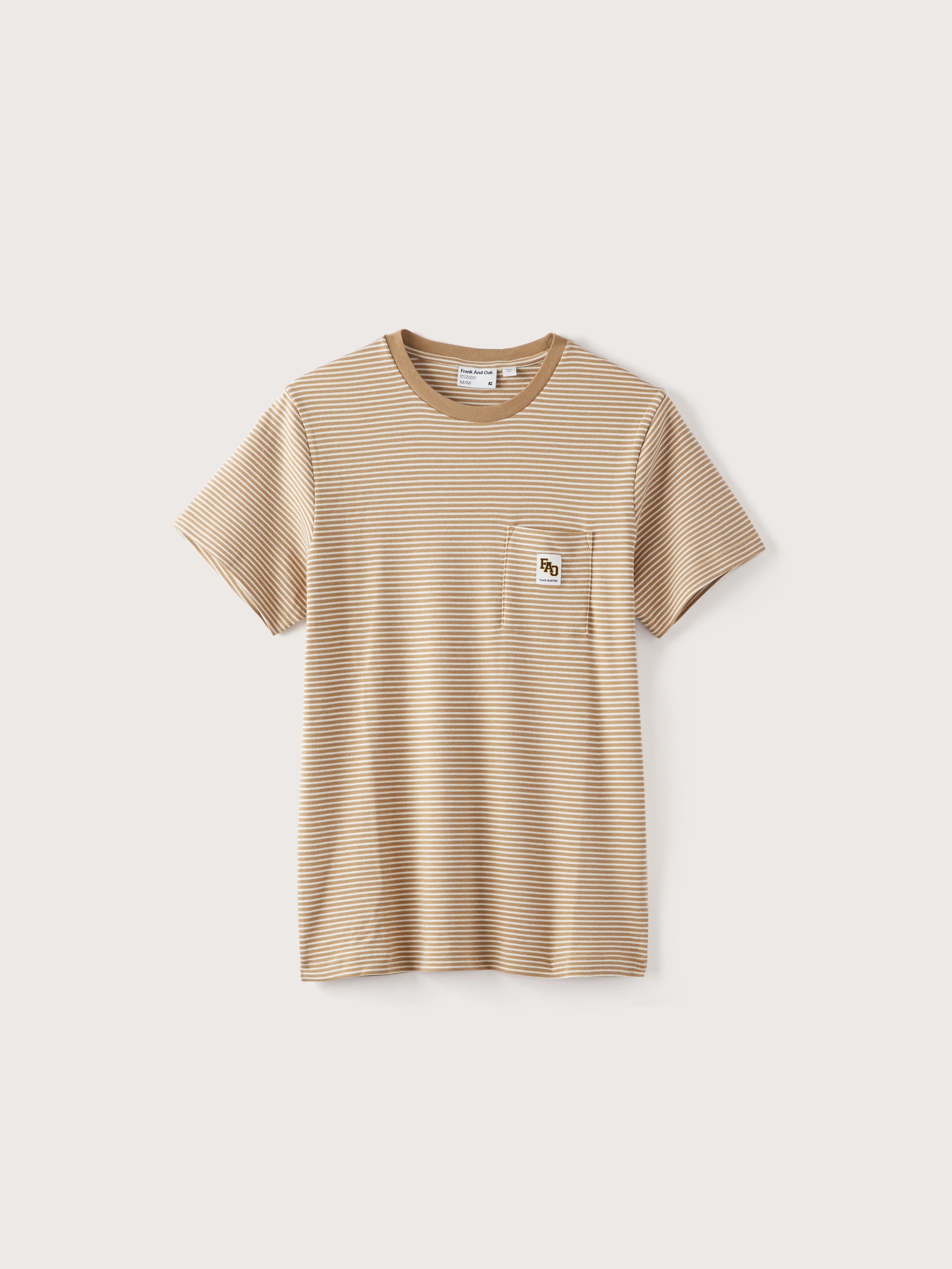 The Striped Pocket T-Shirt in Kelp Brown sold by Frank & Oak product image thumbnail 4