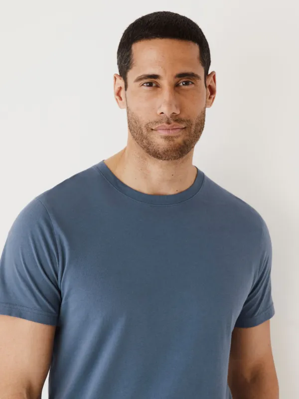 The Slim Fit Essential T-Shirt in Stormy Blue sold by Frank & Oak