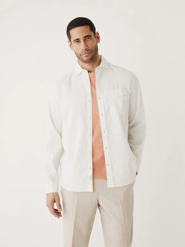 The Hemp Shirt in White sold by Frank & Oak