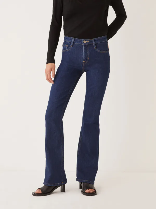 The Joan Mid Rise Bootcut Jean in Dark Indigo sold by Frank & Oak