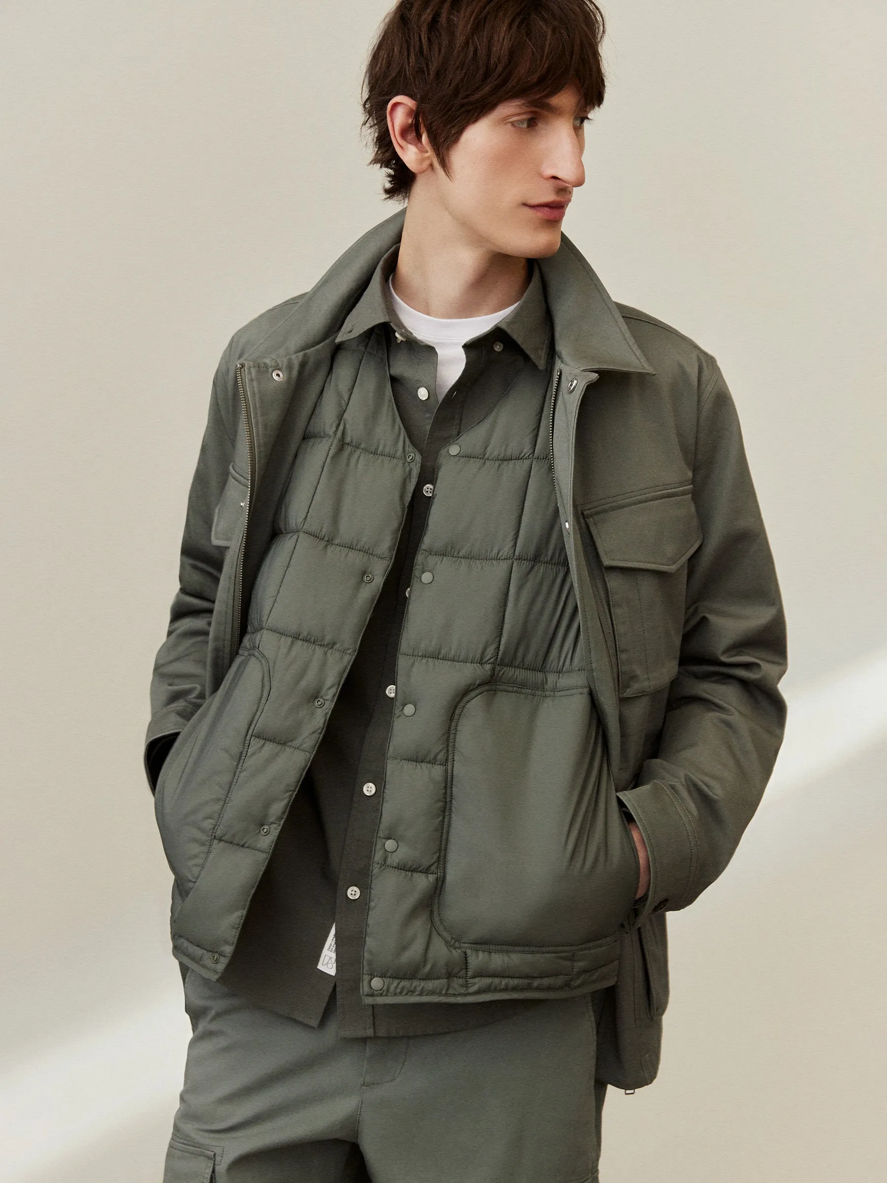 The Aero Quilted Vest in Boreal Green sold by Frank & Oak product image thumbnail 2