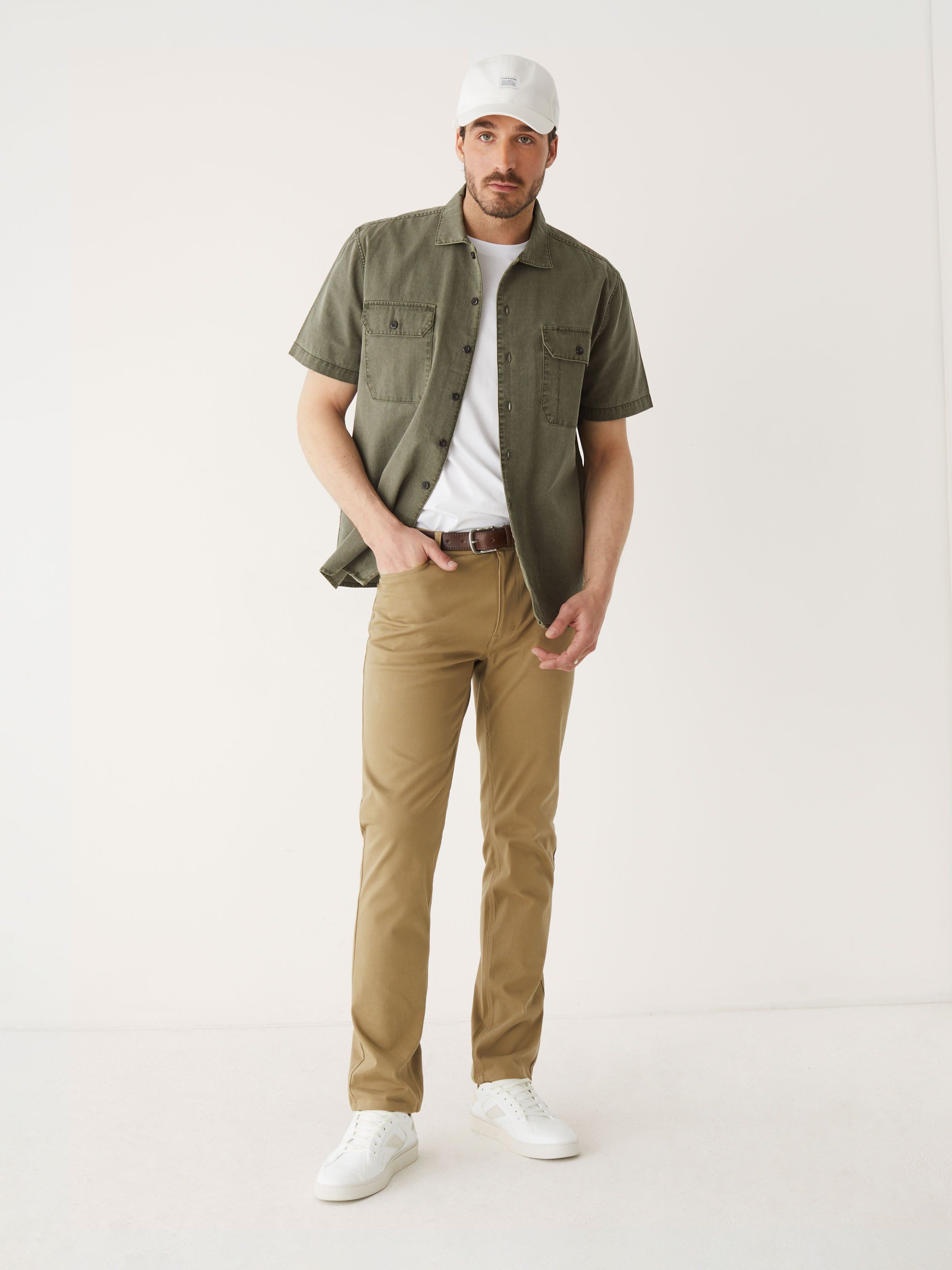 The Workwear Shirt in Khaki sold by Frank & Oak