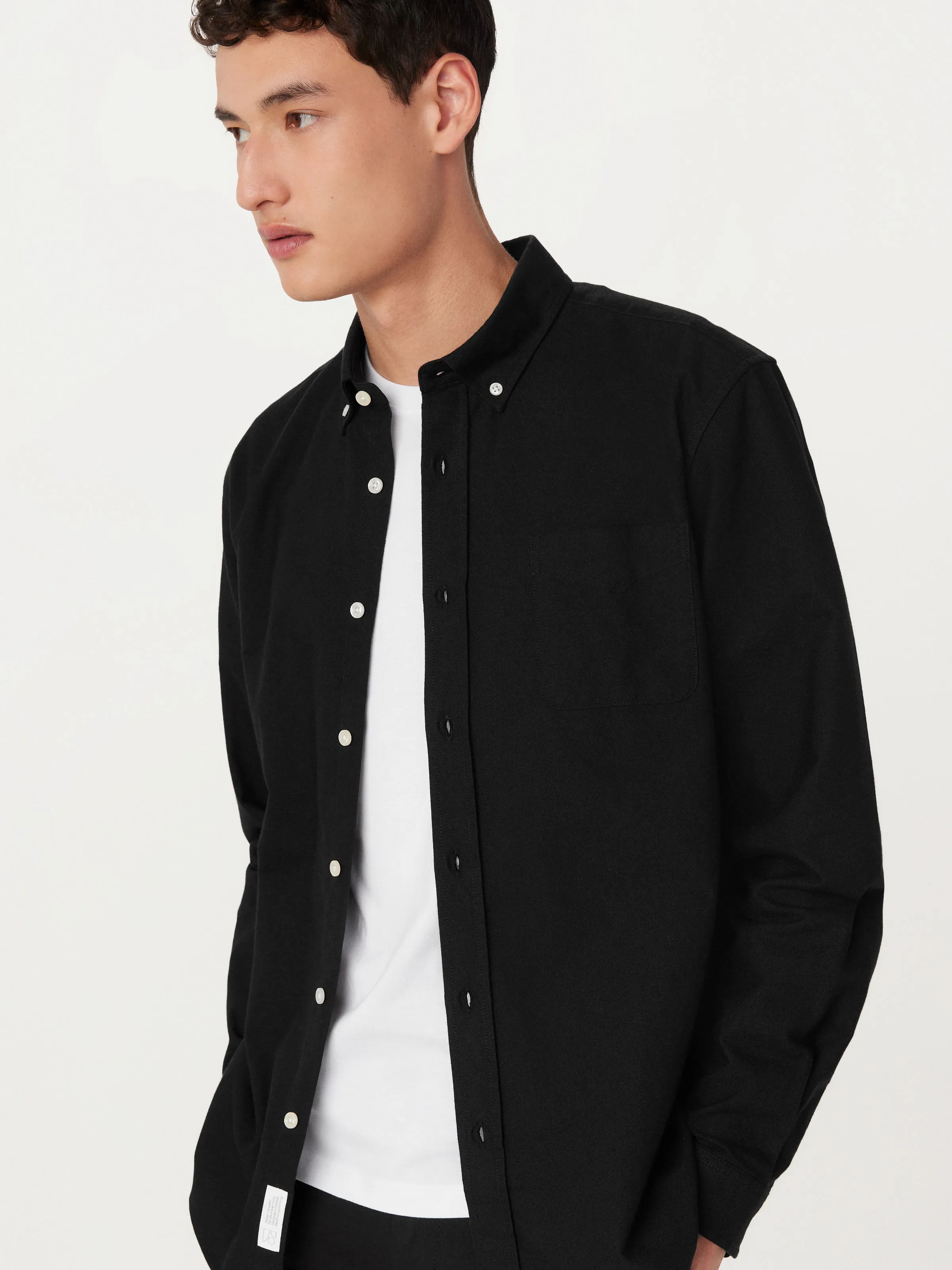 The Jasper Oxford Shirt in Black sold by Frank & Oak