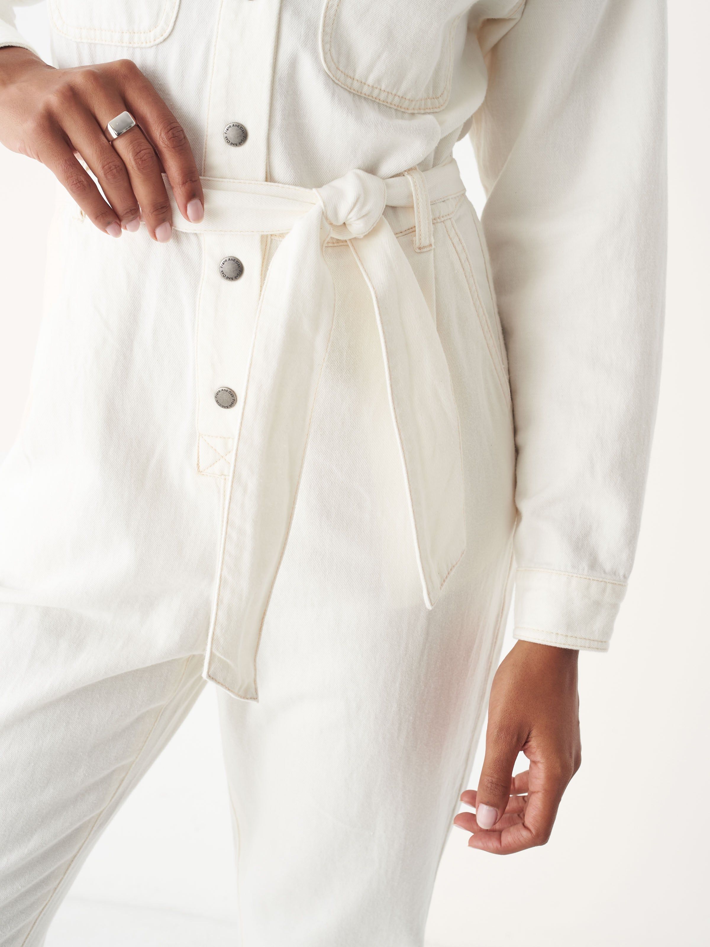 The Cottonized Hemp Jumpsuit in Off White sold by Frank & Oak product image thumbnail 4