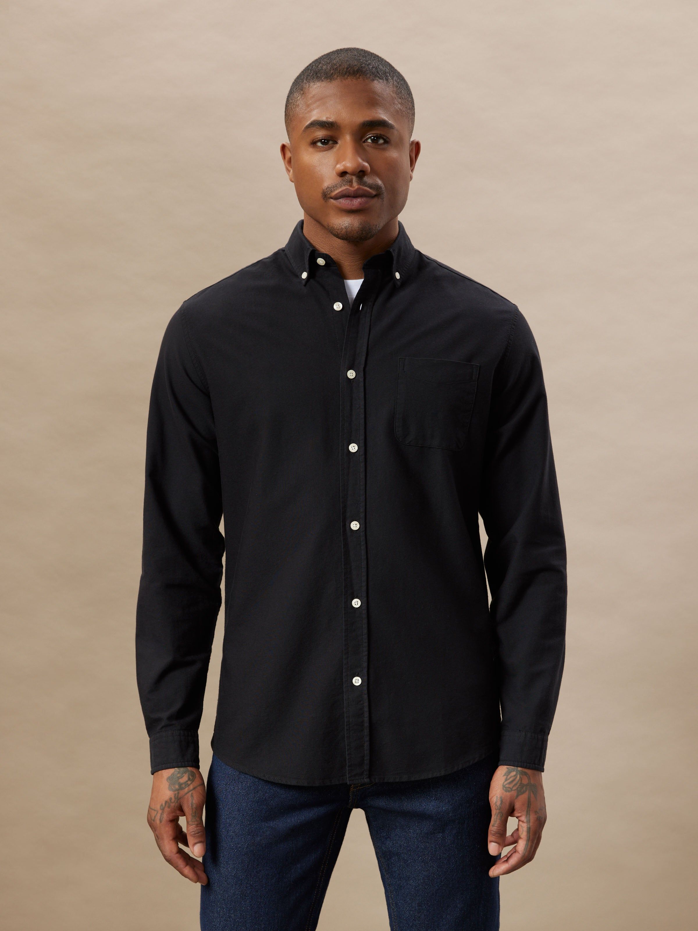 The Jasper Oxford Shirt in Black sold by Frank & Oak