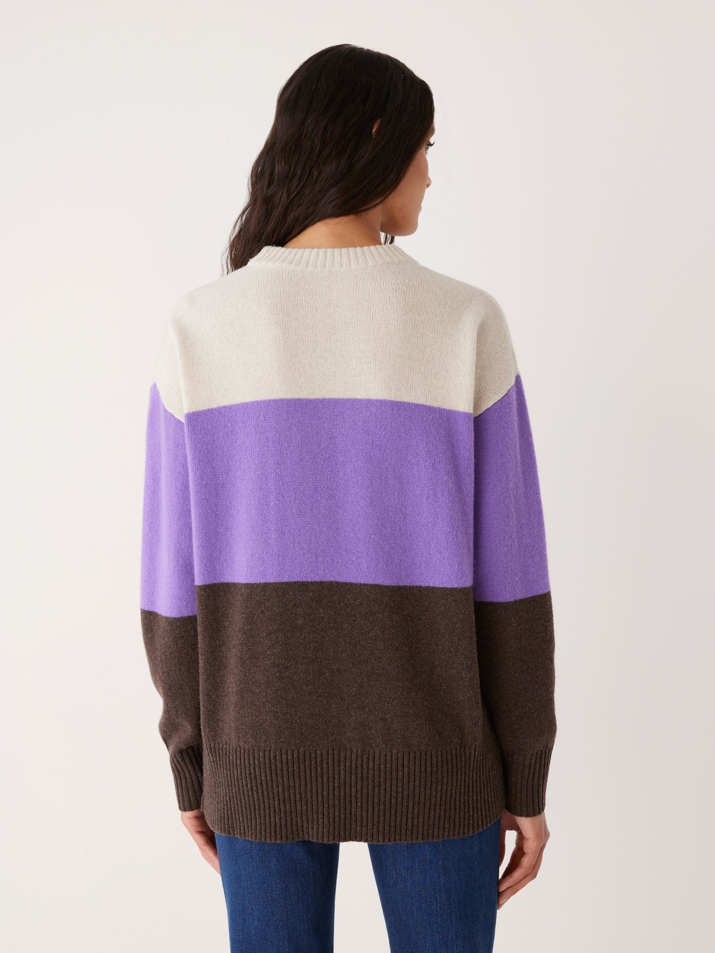 The Comfort Colour Block Sweater in Ultraviolet sold by Frank & Oak product image thumbnail 4