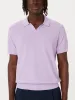 The Short Sleeve Linen Polo in Lilac sold by Frank & Oak