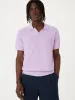 The Short Sleeve Linen Polo in Lilac sold by Frank & Oak