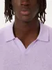 The Short Sleeve Linen Polo in Lilac sold by Frank & Oak