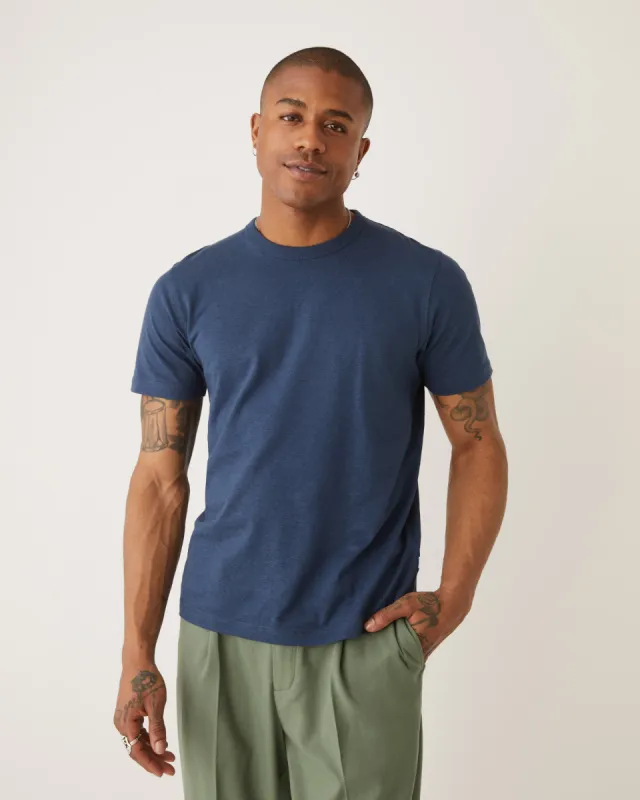 The Slim Fit Hemp T-shirt in Blue sold by Frank & Oak