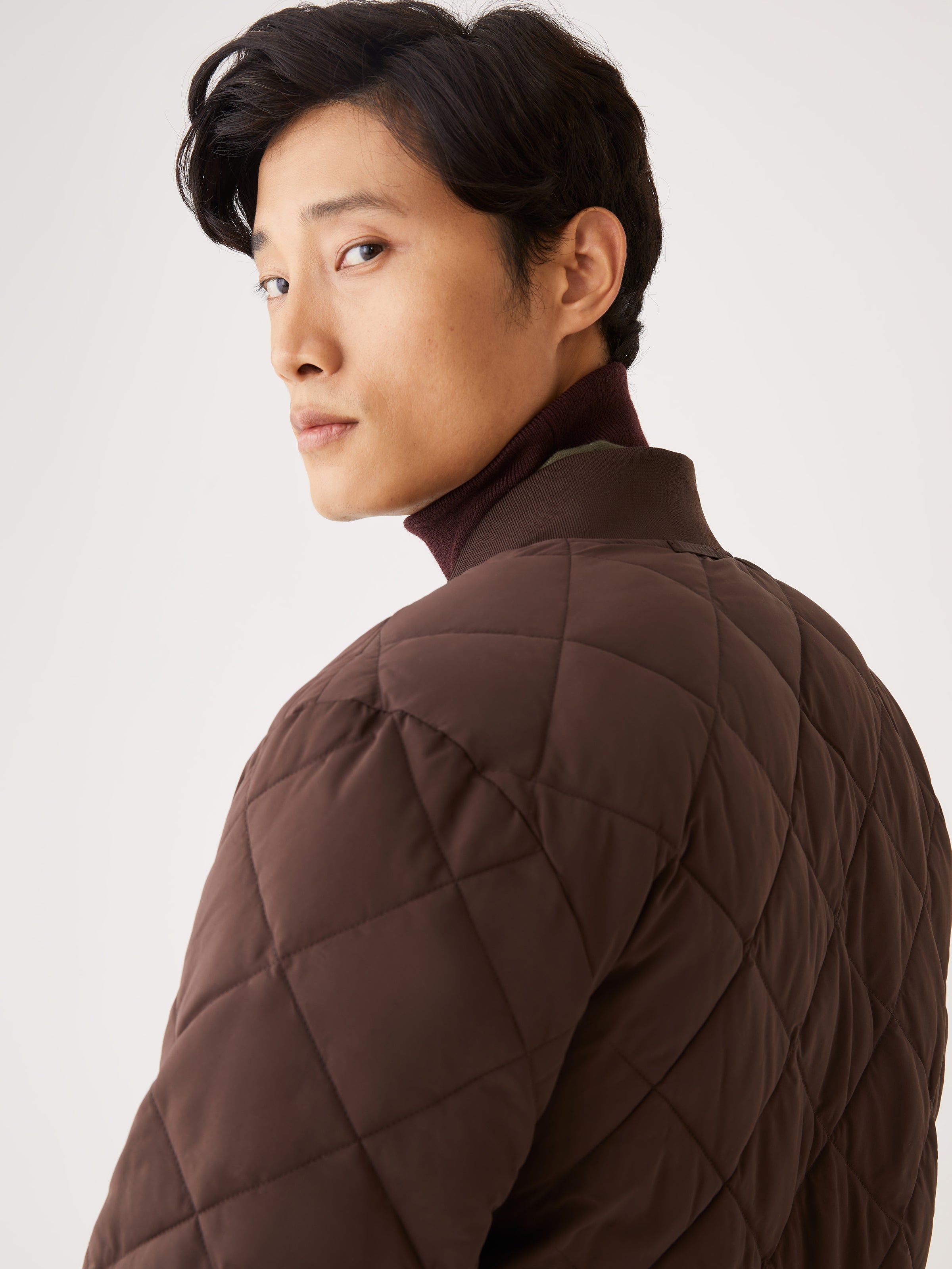 The Skyline Reversible Bomber in Dark Brown sold by Frank & Oak product image thumbnail 5