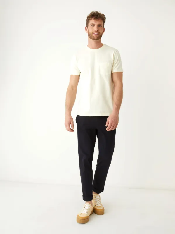 The Slim Fit Pocket T-shirt in Lemon Icing sold by Frank & Oak