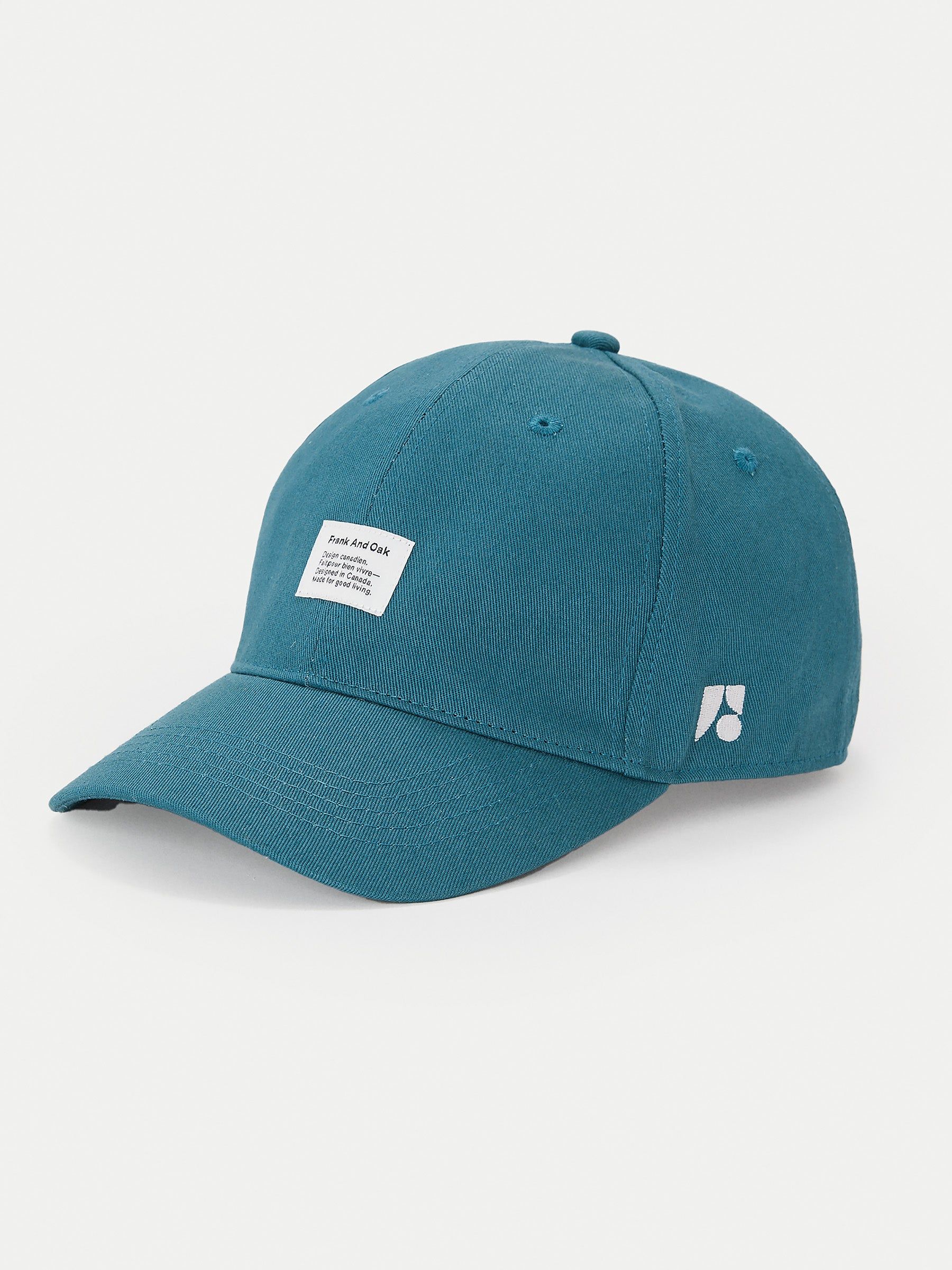 The Dad Cap in Mallard Blue sold by Frank & Oak
