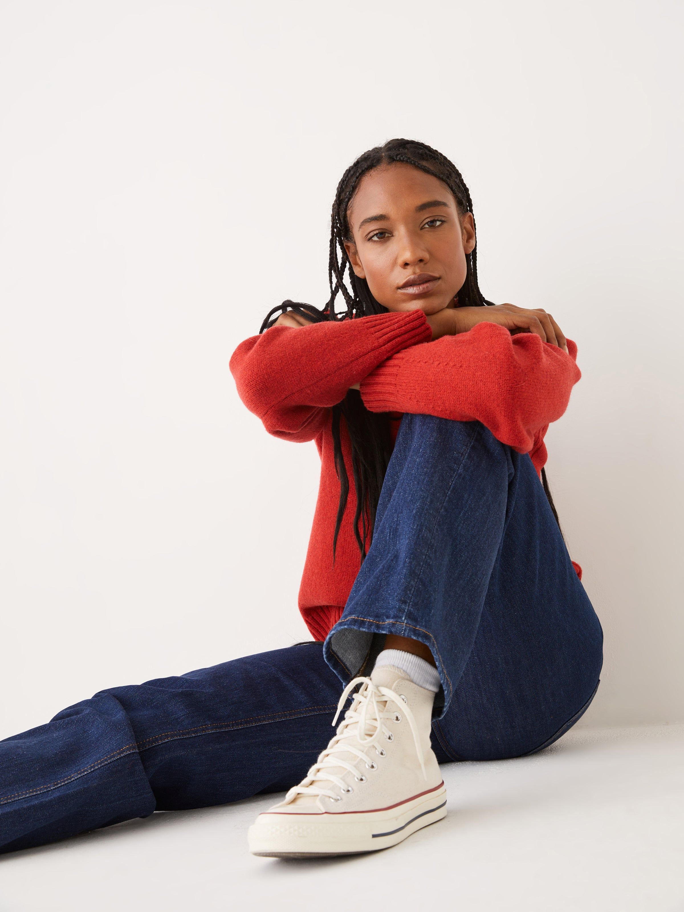 The Wool Crewneck Sweater in Red sold by Frank & Oak product image thumbnail 5