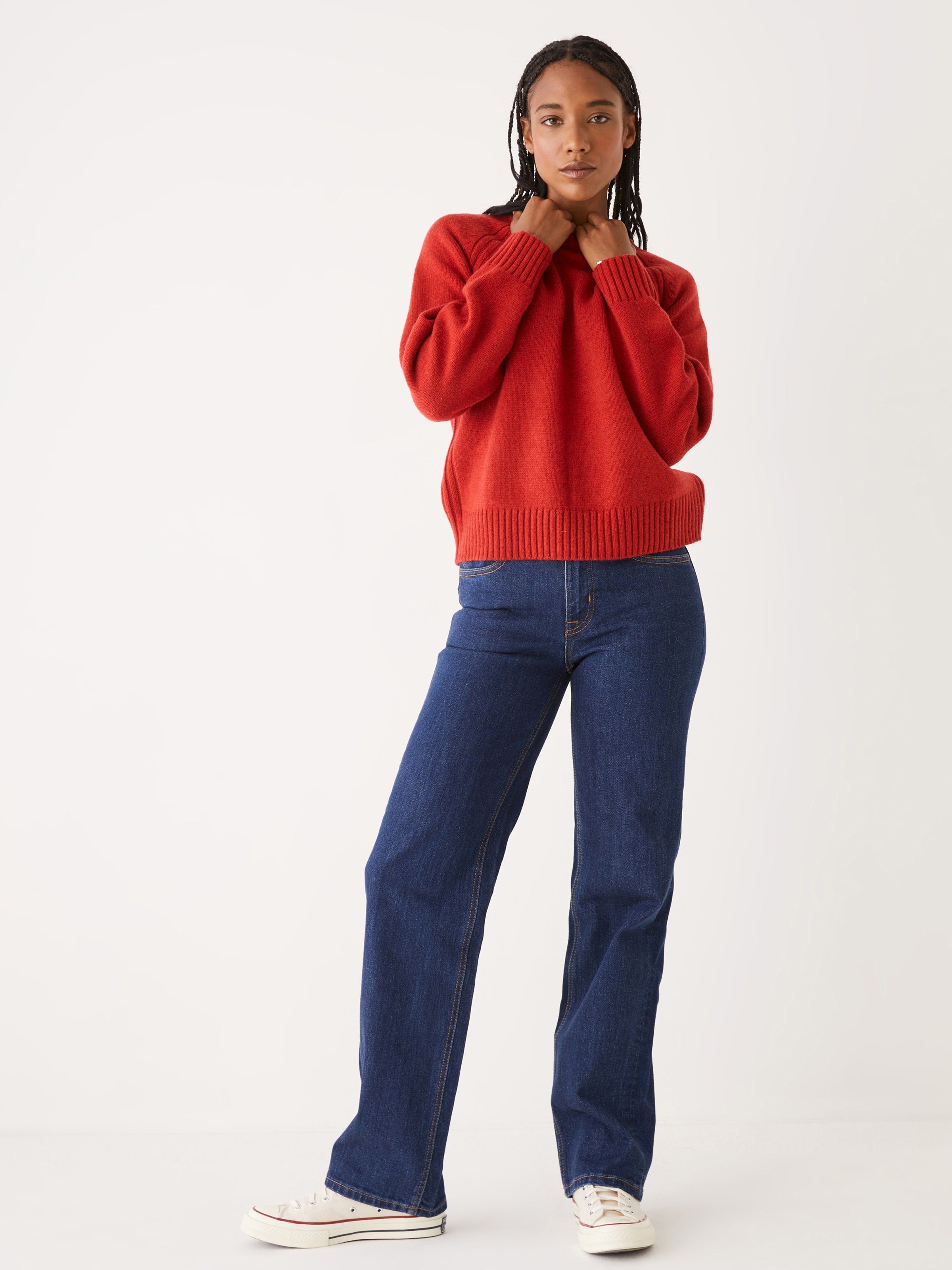 The Wool Crewneck Sweater in Red sold by Frank & Oak product image thumbnail 3