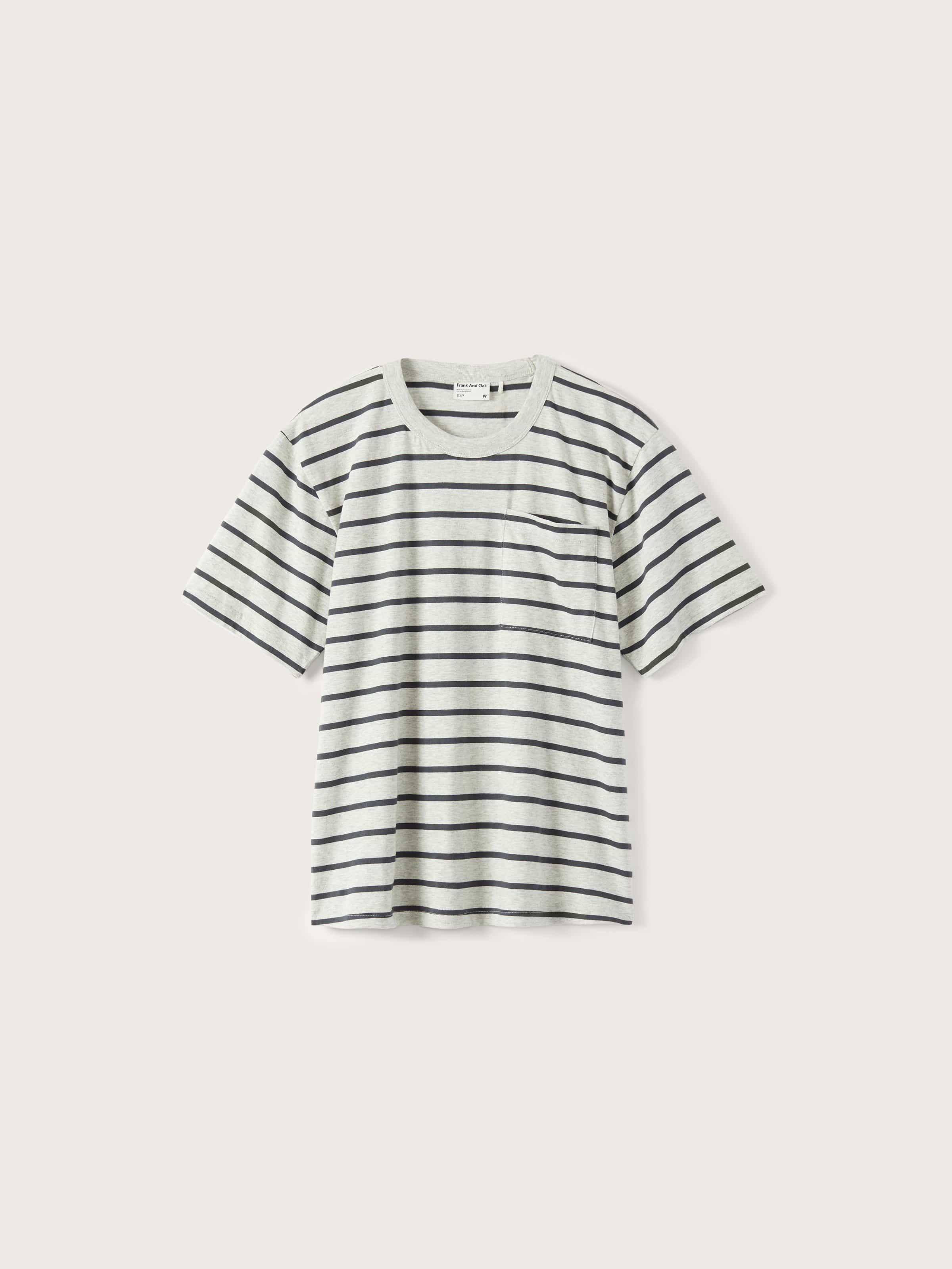The Oversized Striped T-Shirt in Light Grey sold by Frank & Oak product image thumbnail 6