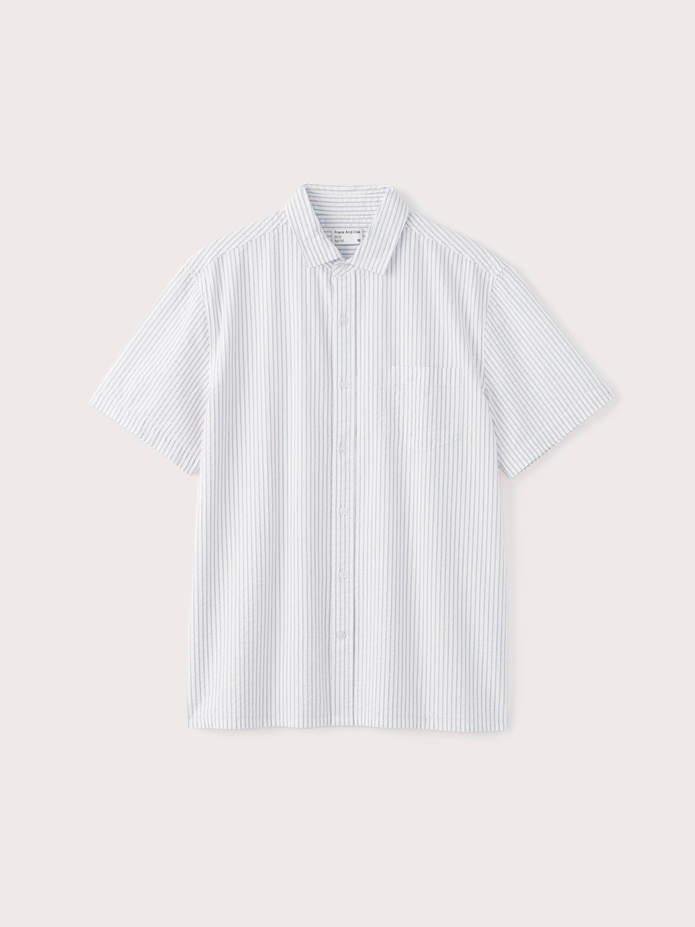 The Seersucker Summer Shirt in Stormy Blue sold by Frank & Oak product image thumbnail 6