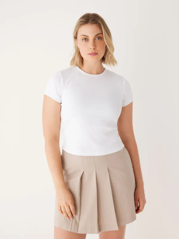 The Cropped Shrunken T-Shirt in Bright White sold by Frank & Oak