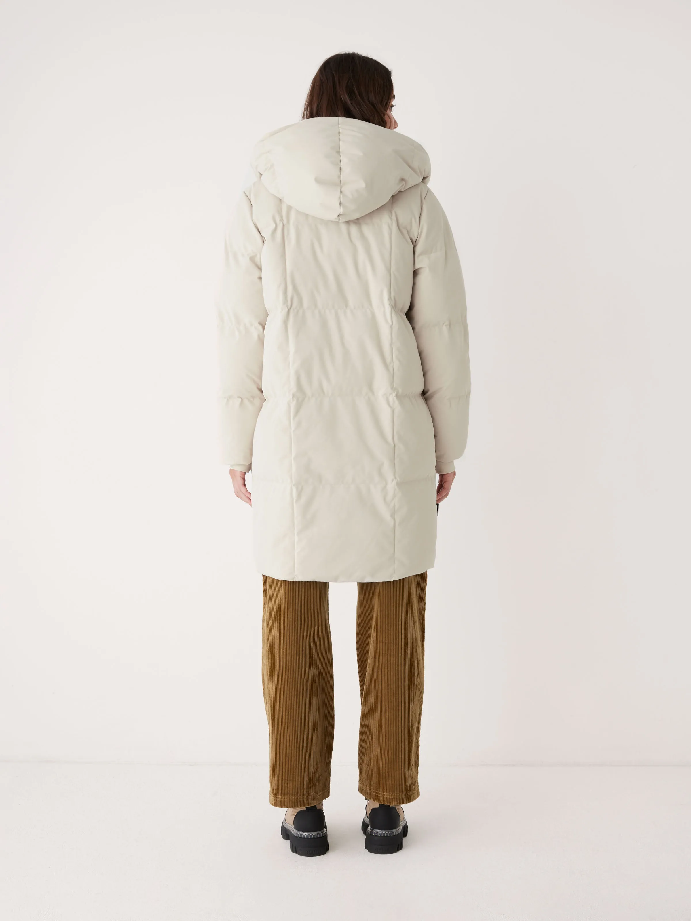 The Hygge Puffer Coat in Silver Lining sold by Frank & Oak product image thumbnail 3